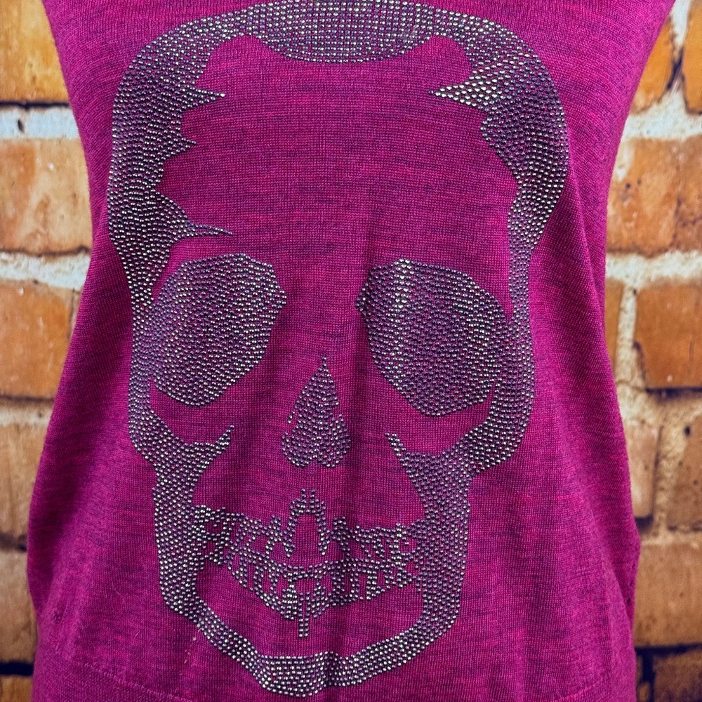 Zadig & Voltaire Merino Wool Beaded Skull Tank NWT